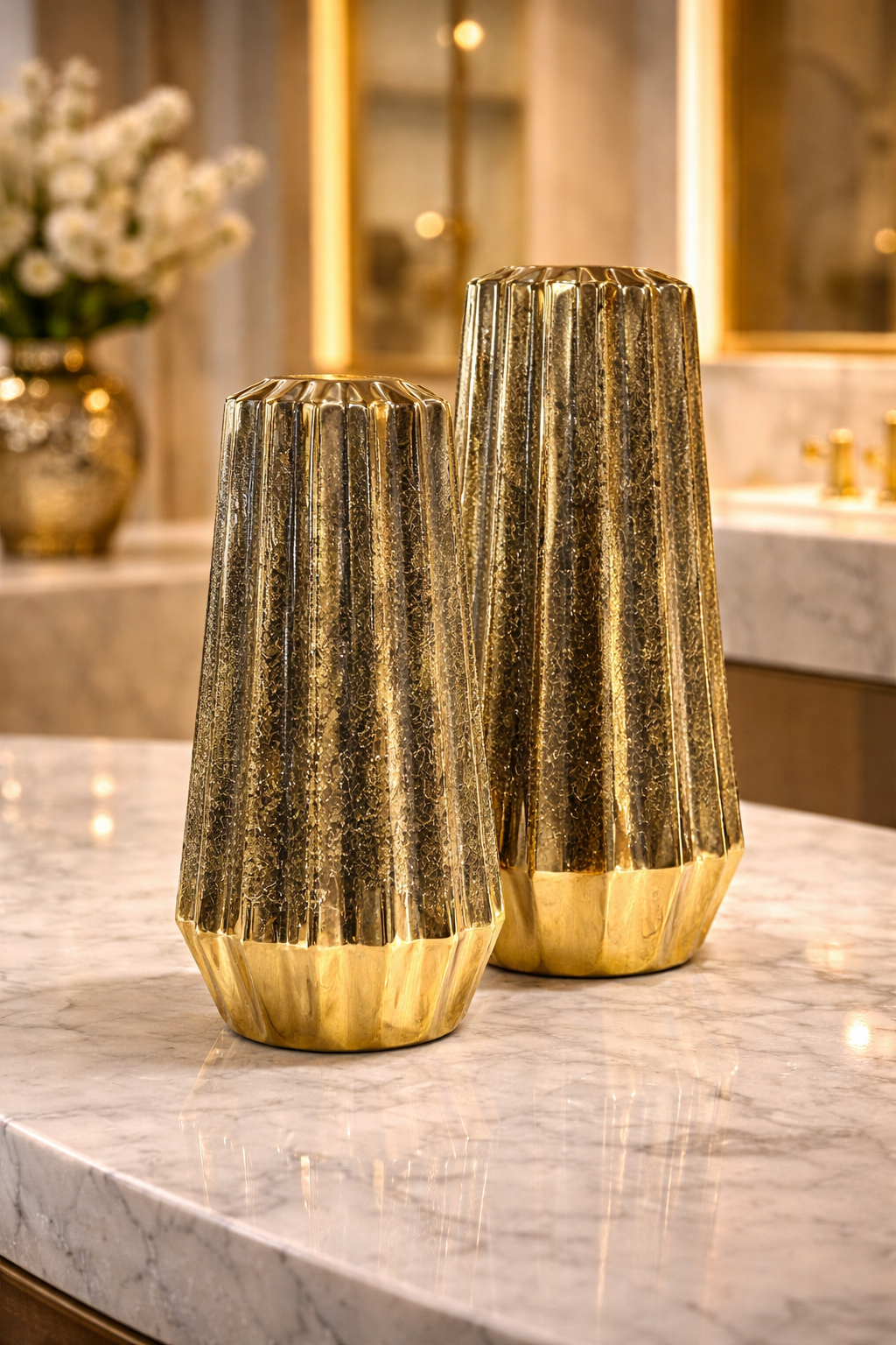 Duo de Vases Texturés – Élégance Minérale