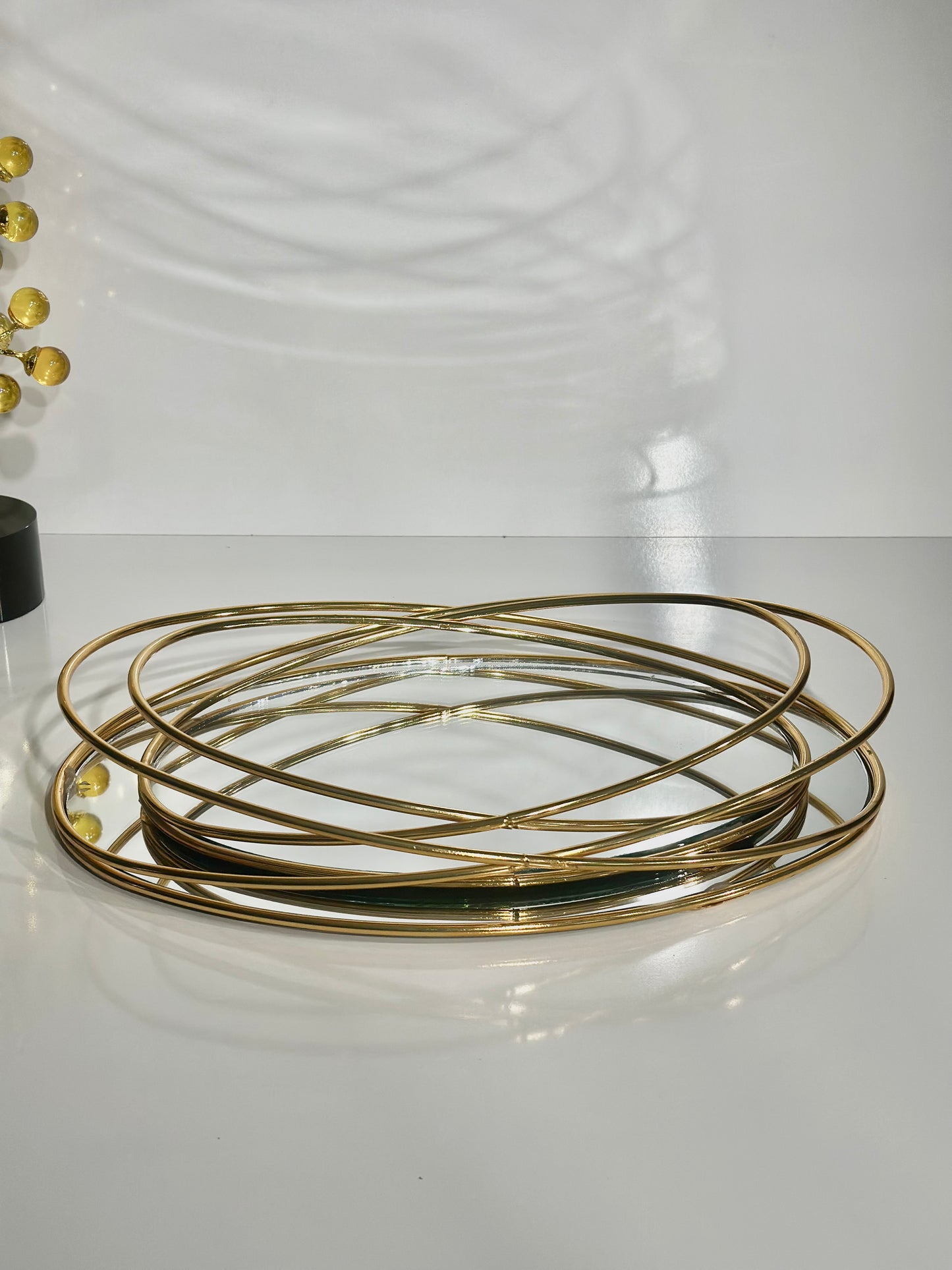 Lot de 2 Plateaux Ovals – Moyen et Grand – Parfaits pour Gâteaux, Douceurs et Thé