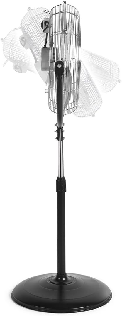 Ventilateur sur pied en acier inoxydable – design robuste et ventilation puissante