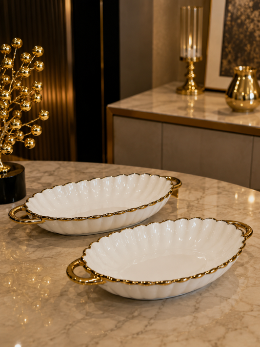 1 Assiette Ovale en Porcelaine Blanche – Sobriété Élégante et Intemporelle