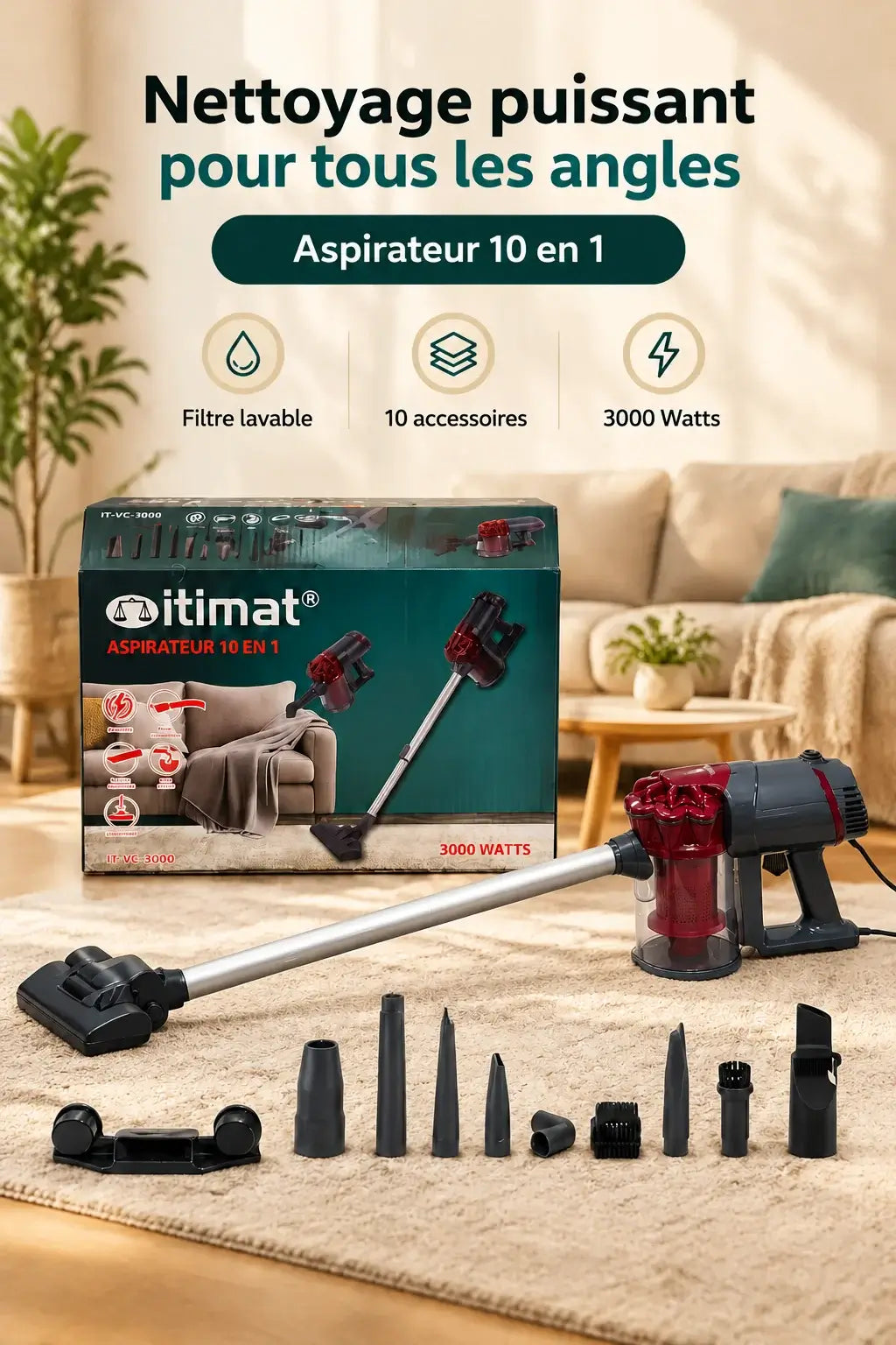 Aspirateur itimat 10 en 1