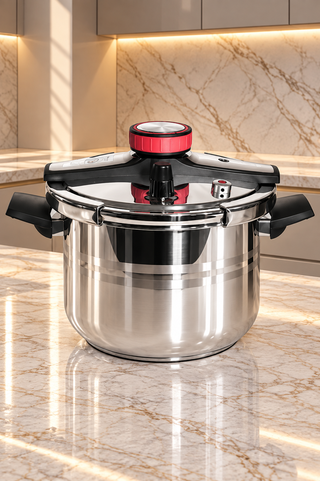 Cocotte en Acier Inoxydable avec Mécanisme Automatique – Disponible en 6L et 8L