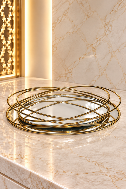 Lot de 2 Plateaux Ovals – Moyen et Grand – Parfaits pour Gâteaux, Douceurs et Thé