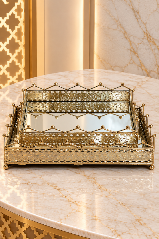 Plateau Chic Doré