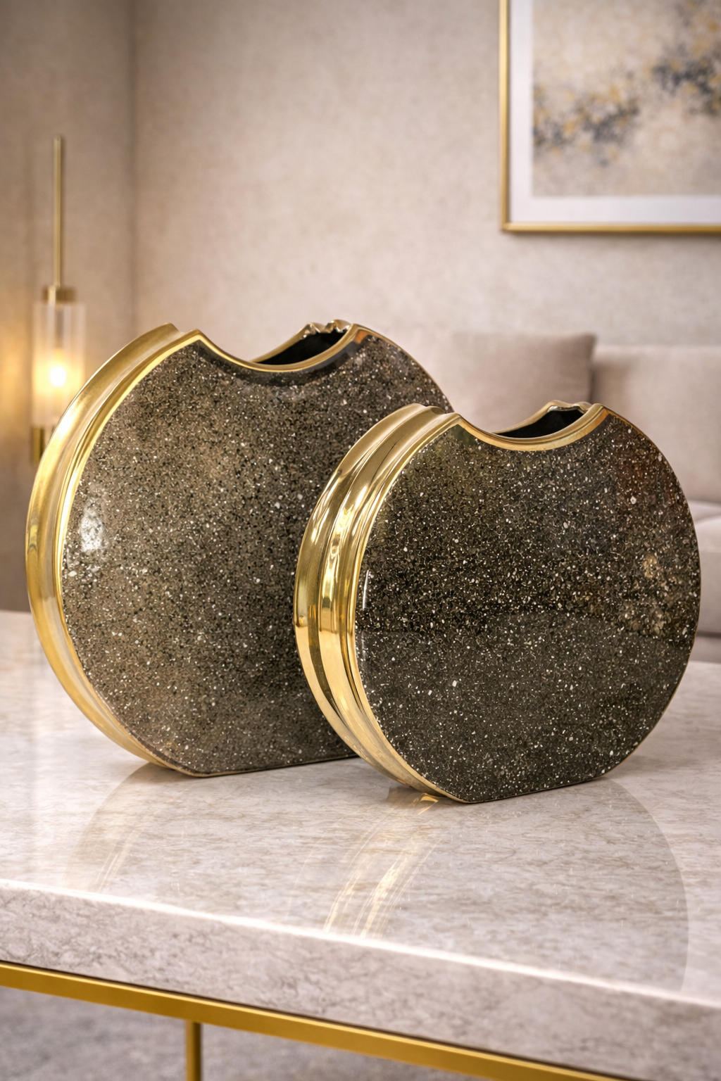 Duo de Vases Galets – Design Nature & Éléganc