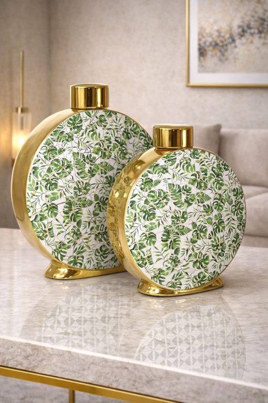 Duo Vases Ronds Botanica – L’Art de la Nature en Courbes Élégantes