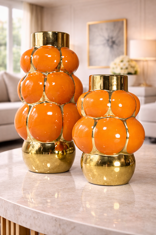 Ensemble de vases en porcelaine – Élégance sculpturale pour votre intérieur