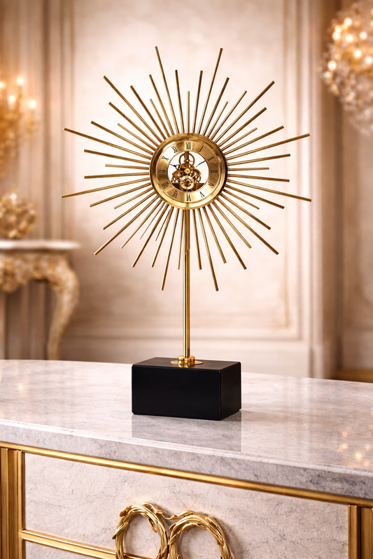 Horloge décorative rayonnante – Inspiration Soleil