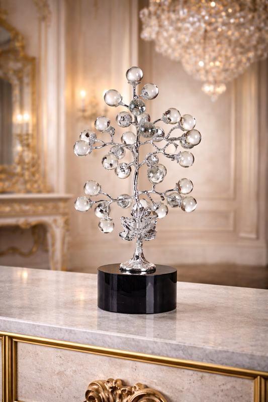 Arbre décoratif en cristal et dorure – Collection Prestige