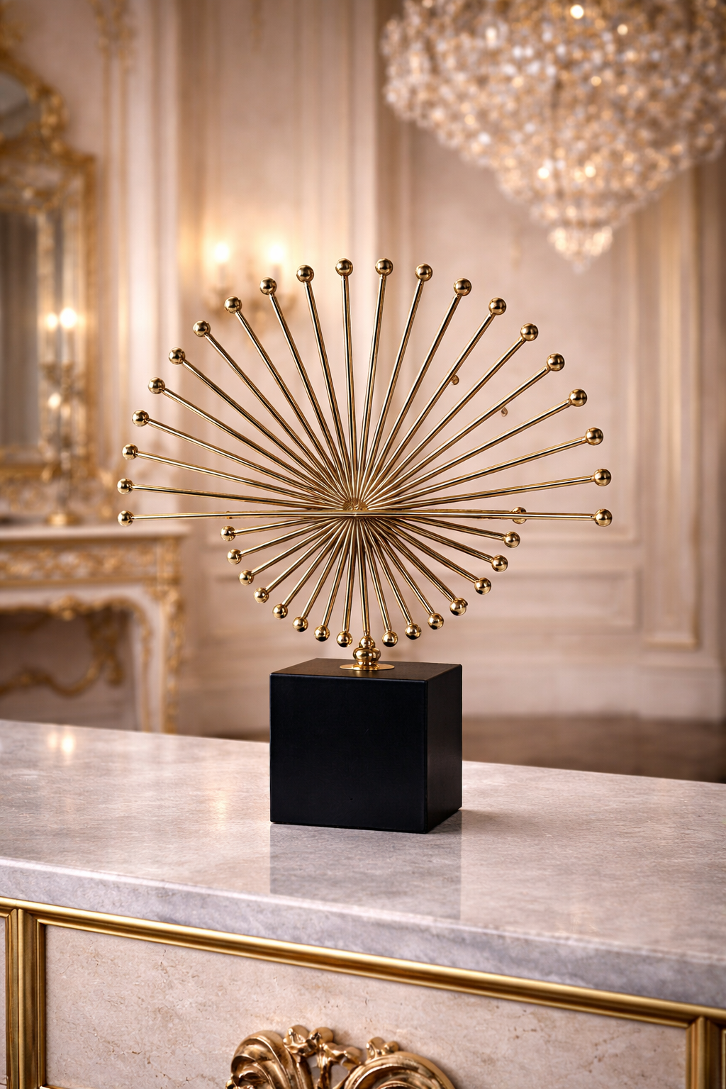 Décoration métallique soleil