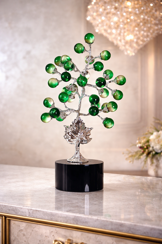 Arbre décoratif en cristal et dorure – Collection Prestige