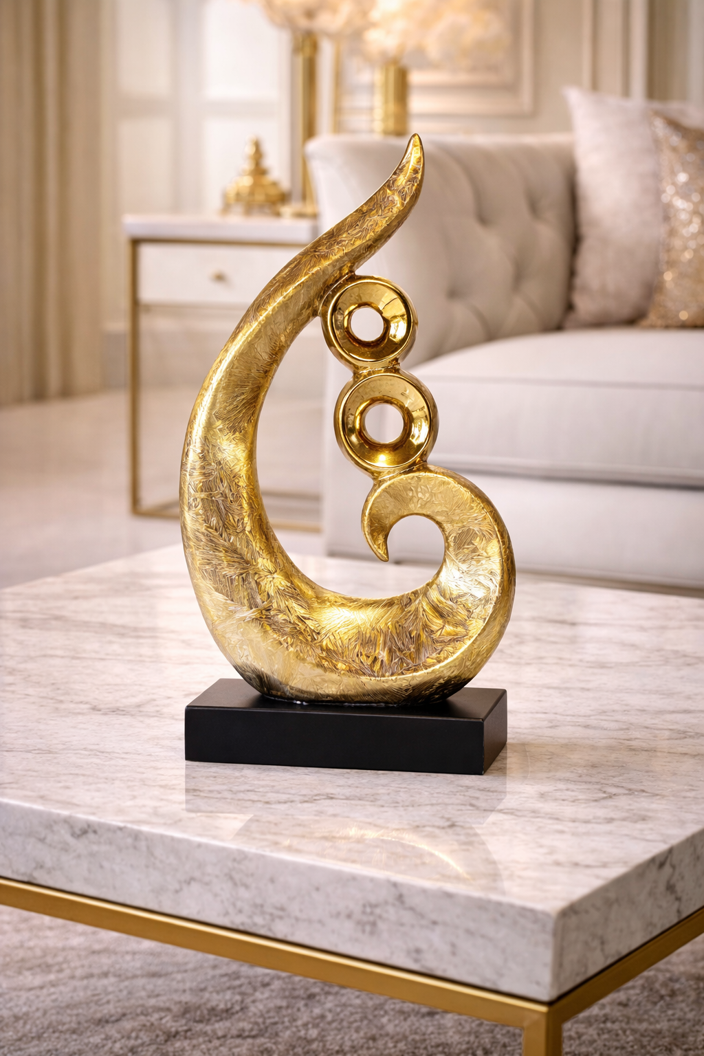 Statuette d'Élégance Dorée