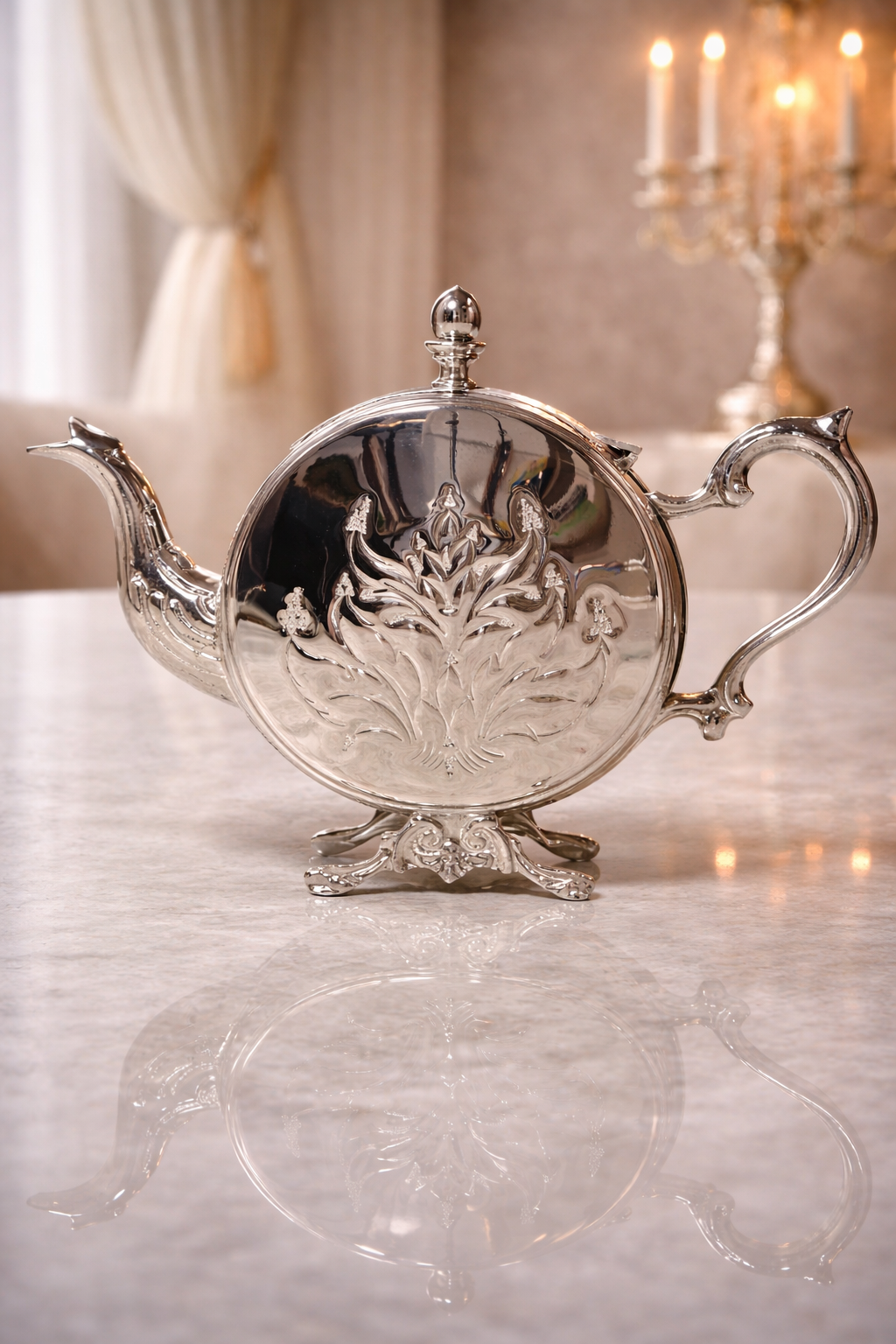 Théière de collection en argent – Artisanat et tradition