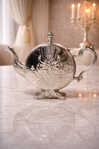 Théière de collection en argent – Artisanat et tradition