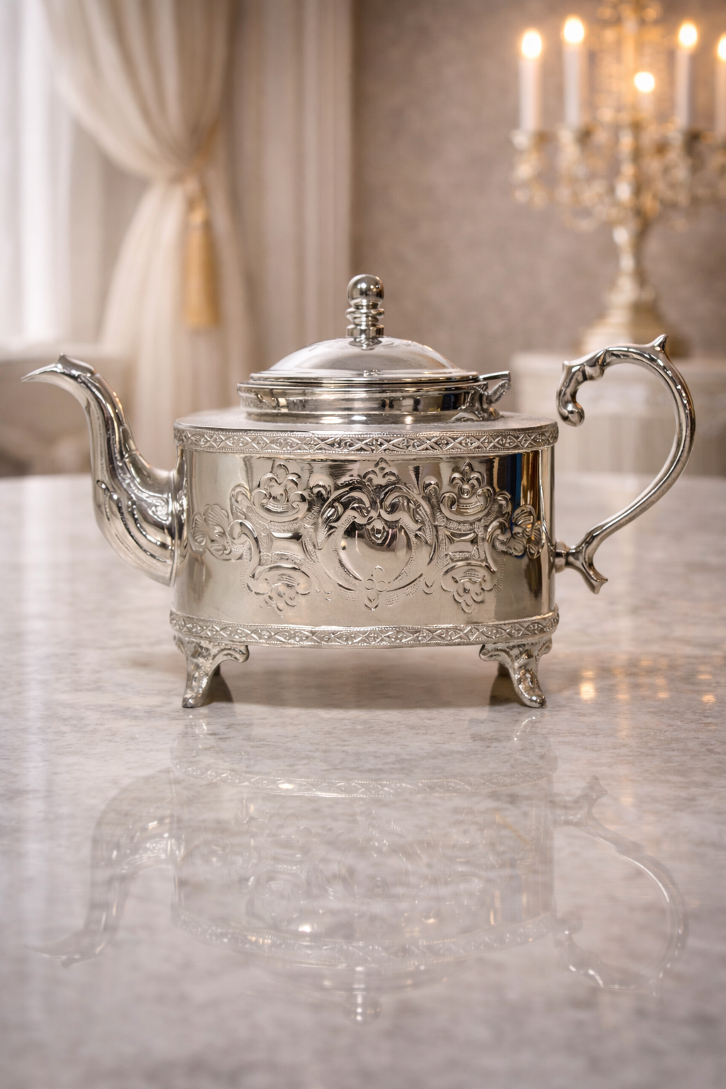 Théière de collection en argent – Artisanat et tradition