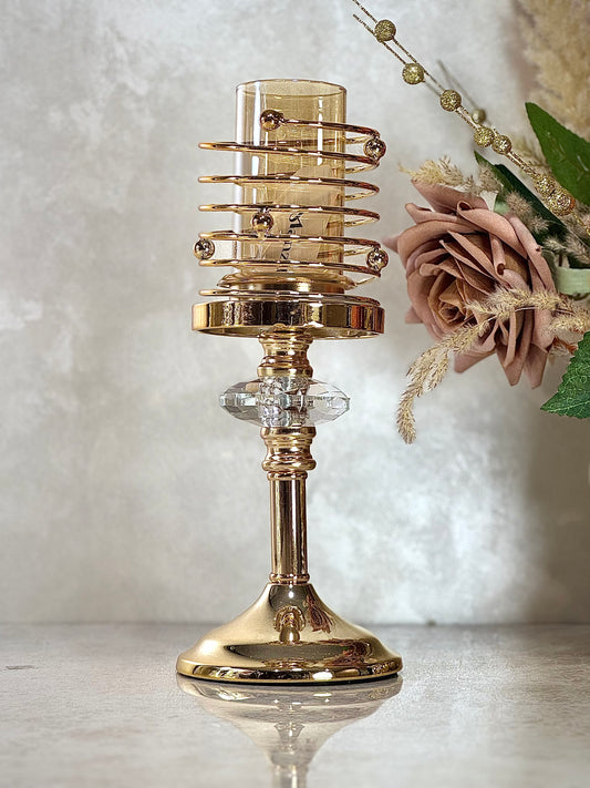 Bougeoir spirale dorée – Chic et original