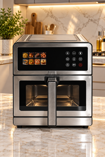 Air Fryer Itimat 10 Litres avec Écran Tactile Couleur et Porte Transparente – Cuisson Saine et Parfaite