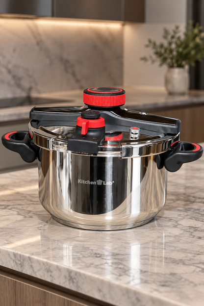 Cocotte Premium en Acier Inox 18/10 avec Mécanisme Automatique – 4L, 6L & 8L