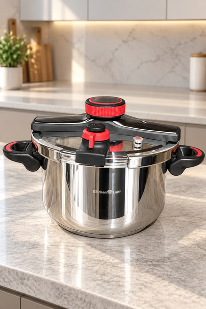 Cocotte Premium en Acier Inox 18/10 avec Mécanisme Automatique – 4L, 6L & 8L
