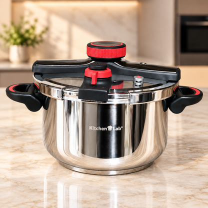 Cocotte Premium en Acier Inox 18/10 avec Mécanisme Automatique – 4L, 6L & 8L
