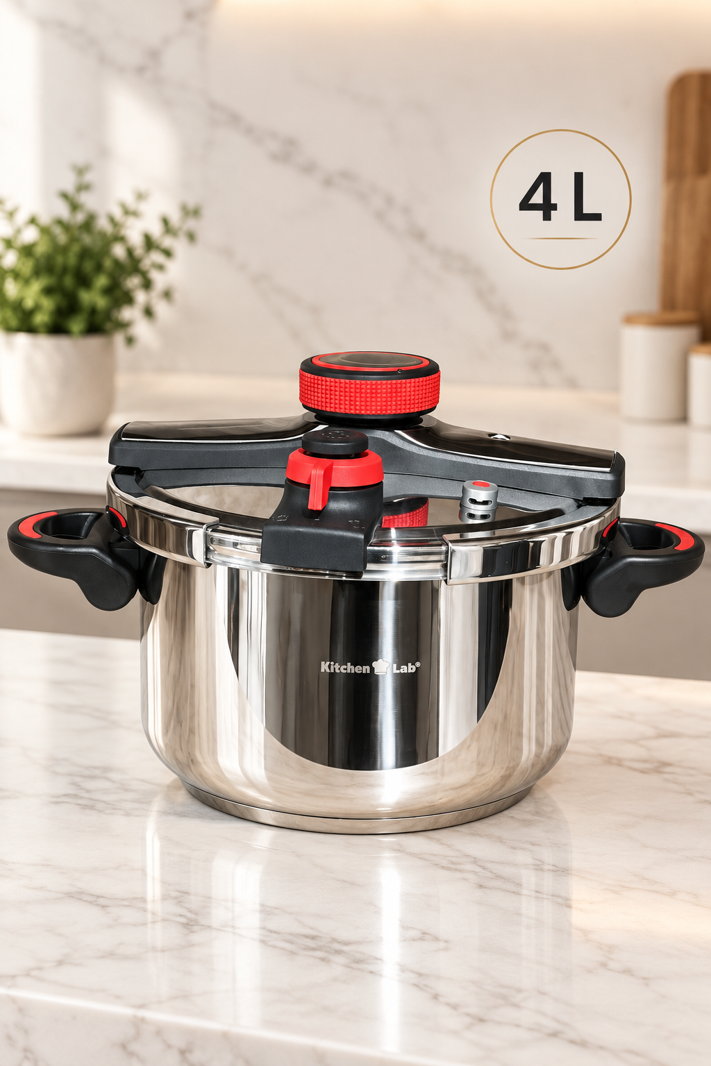 Cocotte Premium en Acier Inox 18/10 avec Mécanisme Automatique – 4L, 6L & 8L