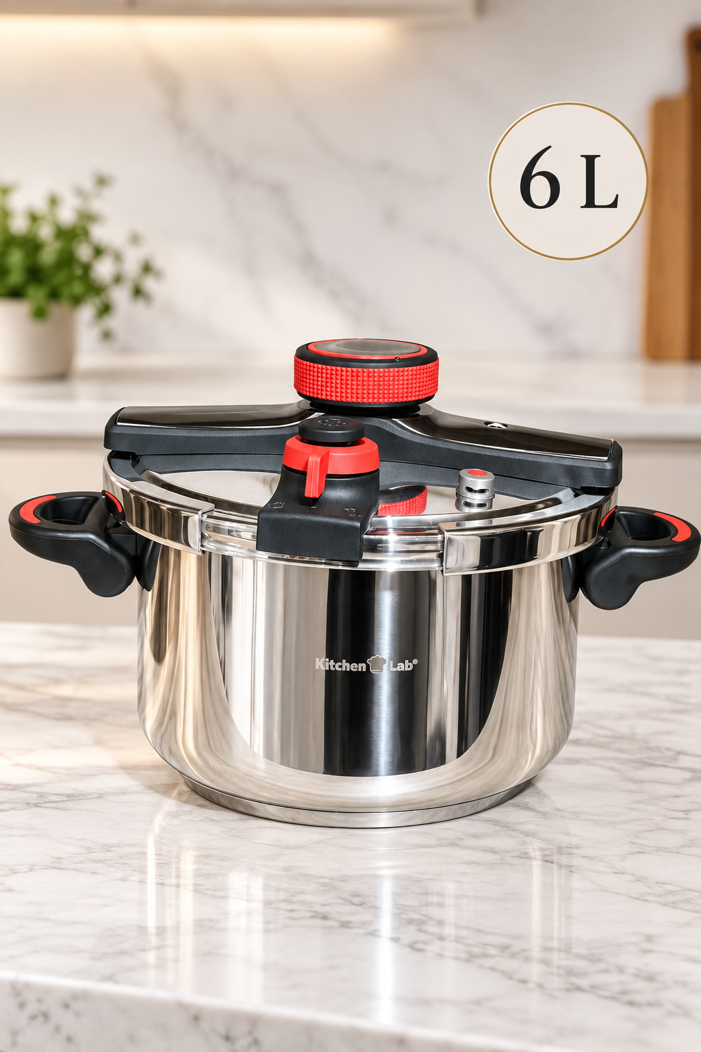 Cocotte Premium en Acier Inox 18/10 avec Mécanisme Automatique – 4L, 6L & 8L