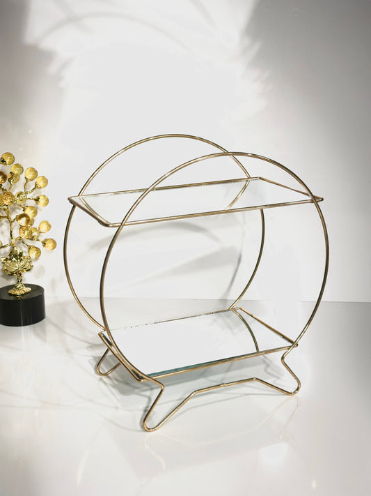 Présentoir Métal avec Contour Cercle Doré – Élégance pour Vos Grandes Occasions