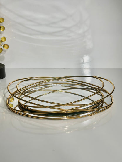 Lot de 2 Plateaux Ovals – Moyen et Grand – Parfaits pour Gâteaux, Douceurs et Thé