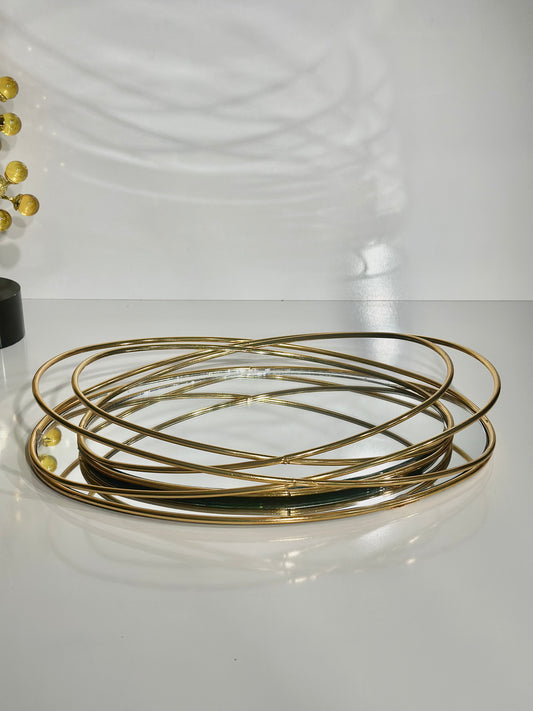 Lot de 2 Plateaux Ovals – Moyen et Grand – Parfaits pour Gâteaux, Douceurs et Thé