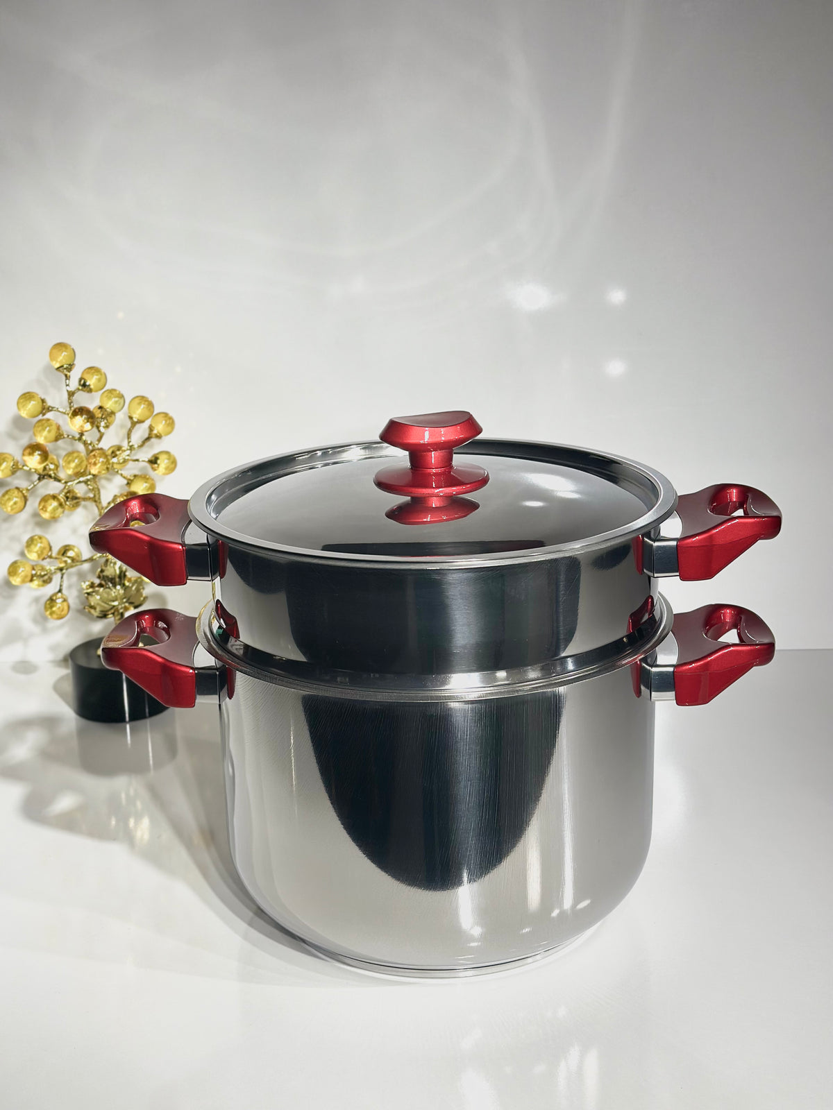Couscoussier Entièrement en Acier Inoxydable – Robuste et Pratique