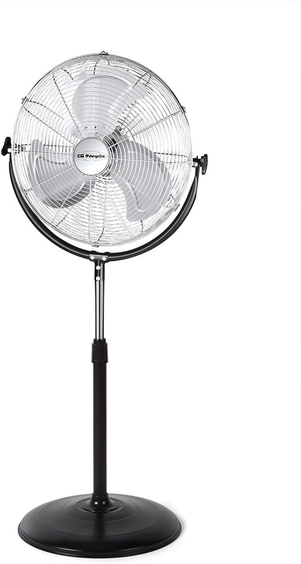Ventilateur sur pied en acier inoxydable – design robuste et ventilation puissante