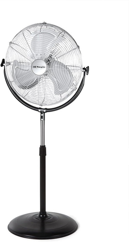 Ventilateur sur pied en acier inoxydable – design robuste et ventilation puissante